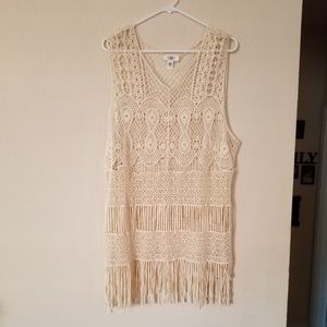 Cato plus size crochet vest